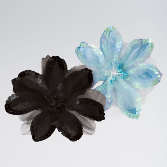 Picture of Black Sequin Flower Elastic
