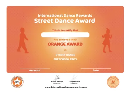 Picture of IDR - Street Dance - Pre-School Pros - Orange