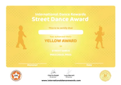 Picture of IDR - Street Dance - Pre-School Pros - Yellow