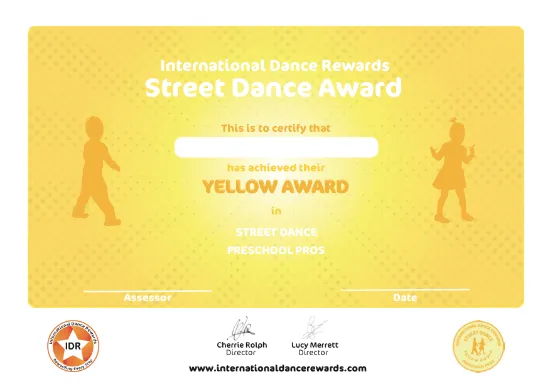 Picture of IDR - Street Dance - Pre-School Pros - Yellow